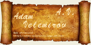 Adam Velemirov vizit kartica
